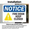 Signmission Fire Door Keep Closed OSHA Notice Sign, Vinyl Decal, 10in W x 7in L, 2PK OS-2PACK-NS-D-710-L-15661 - alternate 6